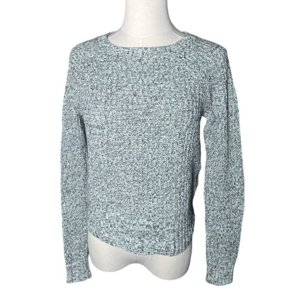 American Eagle XS Knit Sweater Fall Green Knitted Crop Tops Shirt Cottagecore AE - Picture 9 of 11
